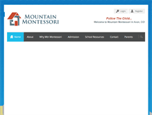 Tablet Screenshot of mtnmontessori.org